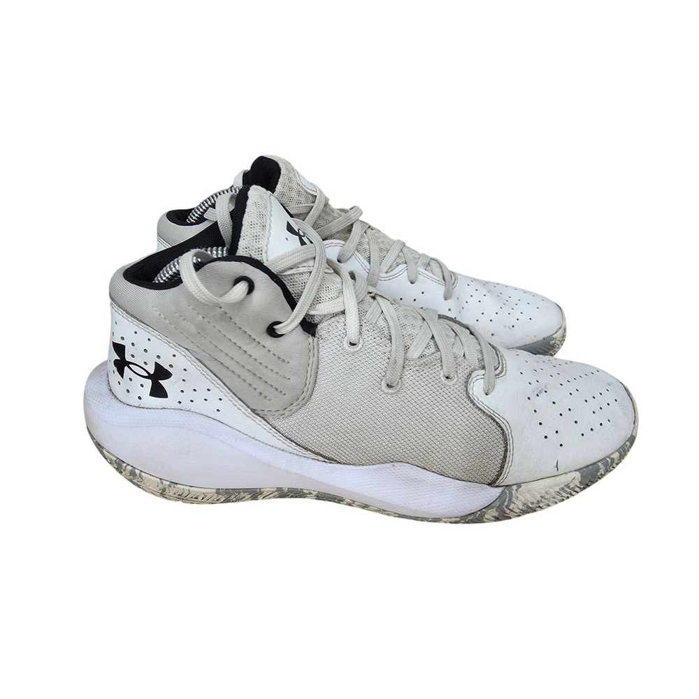 Under Armour Jet 21 Basketball Shoes Mens 8.5 White Sneakers Athletic 3024260103
